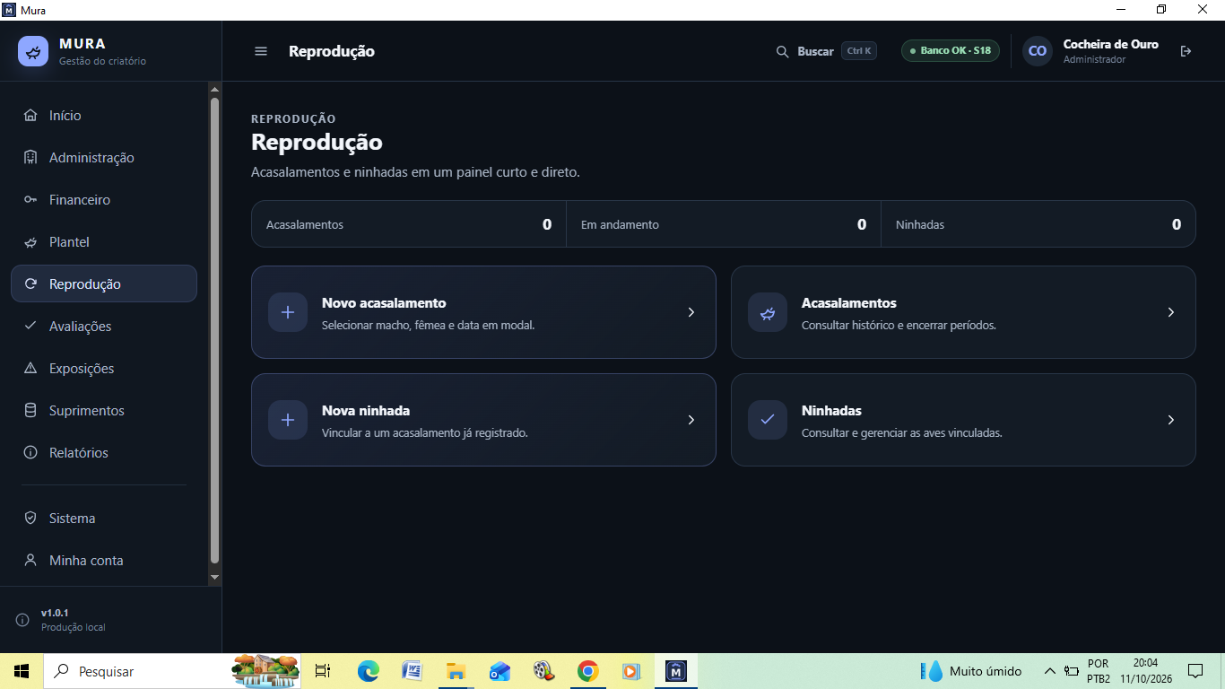 Painel de Reprodução do Mura
